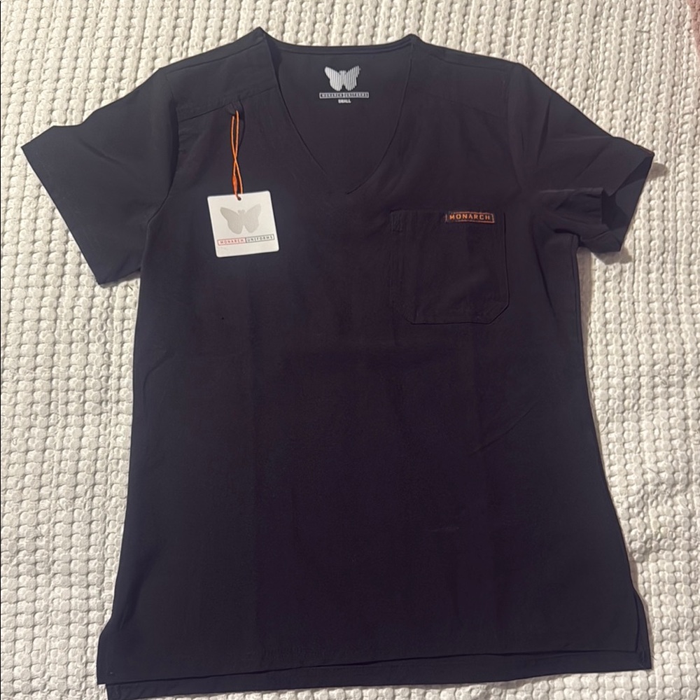 Monarch Black Scrub Top
